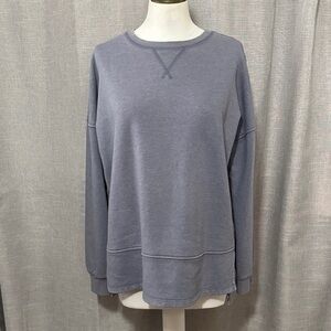 Universal Thread-Oversized Sweatshirt-M-Cotton Blend-Open Bottom Split Hem-Blue